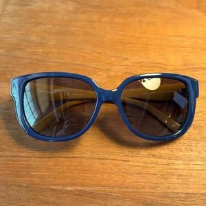 Women’s Tory Burch blue and yellow sunglasses